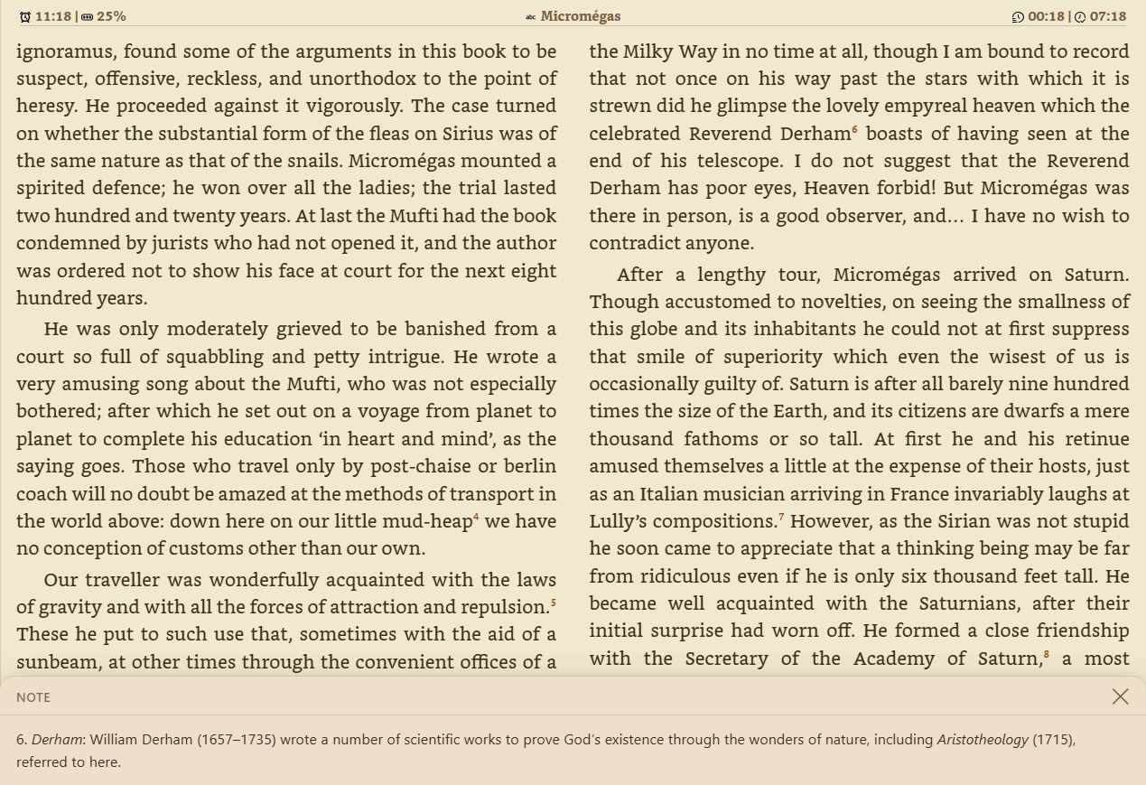 Footnote popup